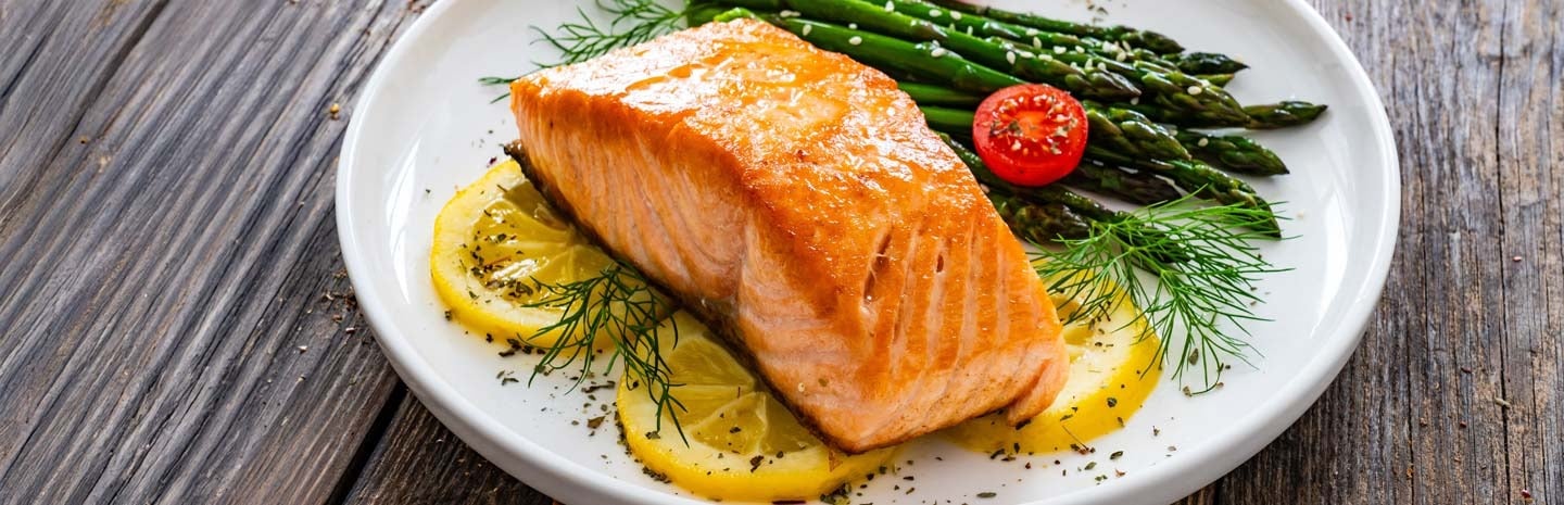 Salmon and vegetables