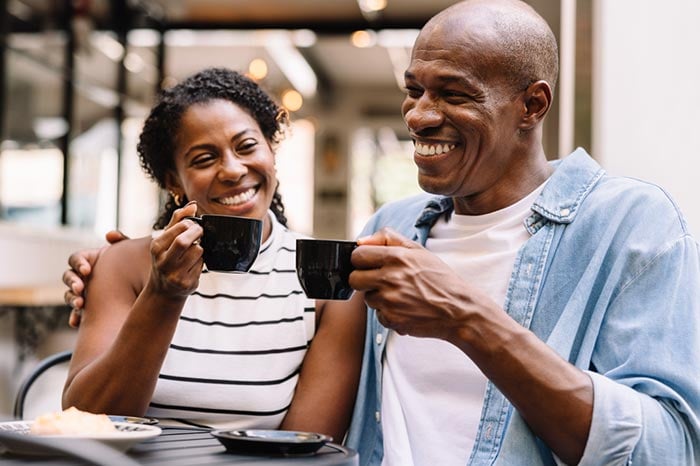 Happy couple smiling