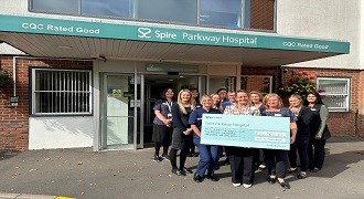 Spire Parkway Hospital supports Cancer Research UK with a £10,500 donation