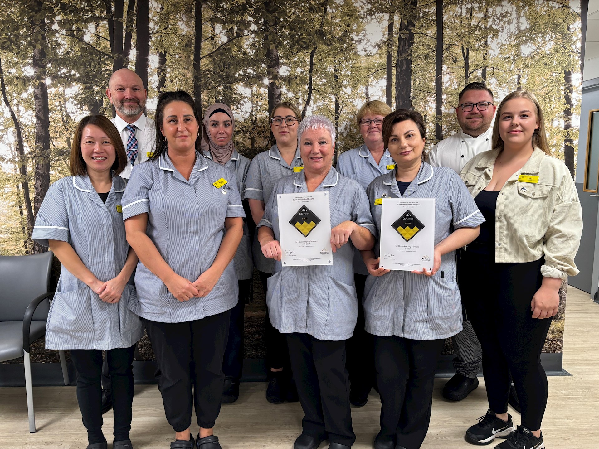 Spire Harpenden Hospital awarded the CAP Gold Award for Housekeeping