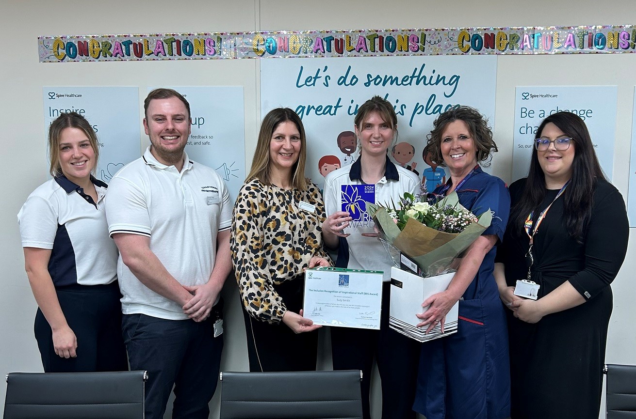 Spire Wellesley Hospital Physiotherapist receives IRIS award